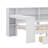 Wood Full-Size Platform Bed With Storage, Charging Station, LED, Desk, And Upholstered Headboard-1091864298