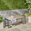 Banc de patio en bois et métal-391383446