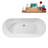 67" Streamline Soaking Freestanding Tub and Tray With Internal Drain-101687003