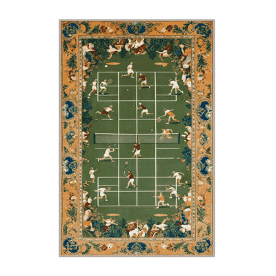 Tapis brun français lavable à la machine