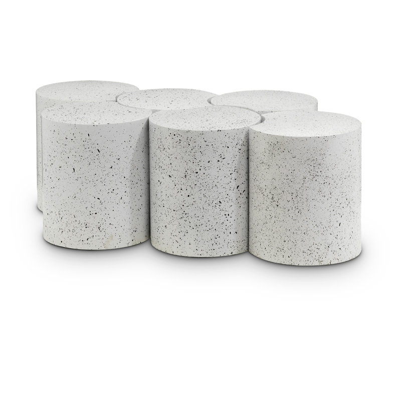 Ensemble de 6 tables de groupage Hylie Drum, Blanc