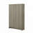 Nena Bookcase With 6 Shelves And 4 Cabinet Doors, Gray Wood 71 Inch