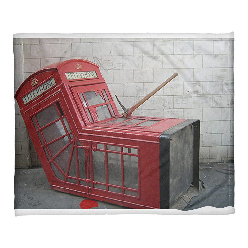 Banksy Sewn Throw Blanket, 30" W x 40" L
