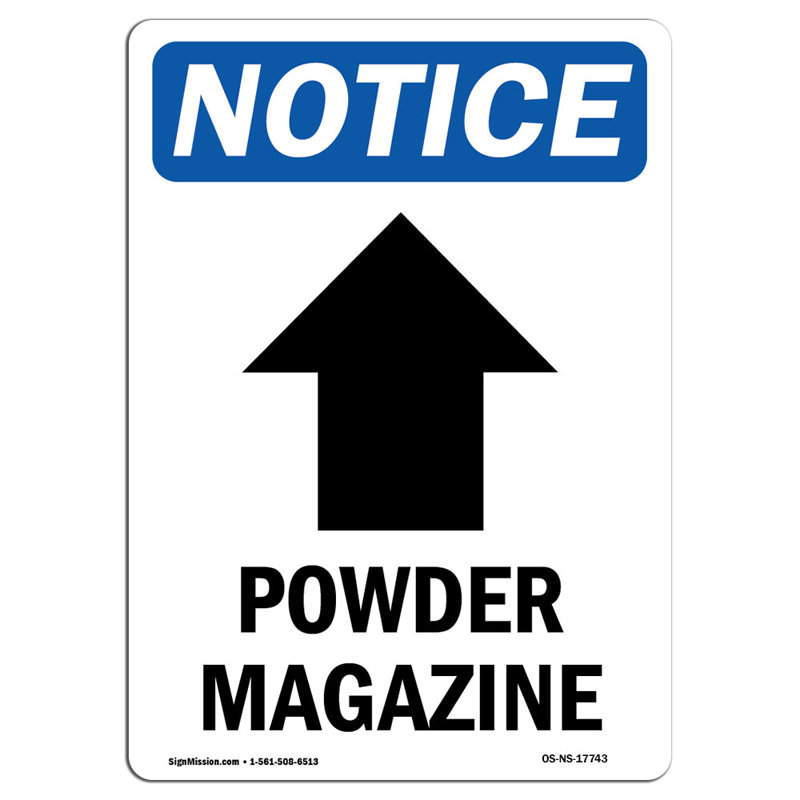 Enseigne de magazine poudre avec symbole
