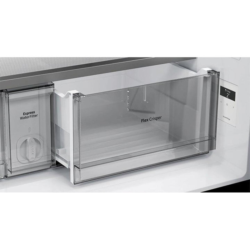 Samsung Bespoke 36" Counter Depth French Door 29 cu. ft. Smart Refrigerator with Custom Panels, Matte Black, Matte Black
