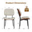 Chaises de salle à manger rembourrées en cuir PU moderne, chaise d'appoint à dossier en bois massif pour cuisine, salon (ensemble de 2)-1028478848