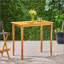 Table de bar d'extérieur rectangulaire en bois d'acacia minimaliste - durable, résistante aux intempéries et élégante pour le patio ou le jardin