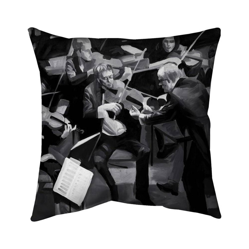 Symphony orchestra performing - 16"x16" Throw pillow - Poly twill - Print on demand