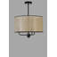 Élégant lustre en métal avec capuchon en bambou, hauteur réglable, 17,7 po de diamètre x 27,6 po de hauteur totale | Douille E27, 40 W maximum | Finition dorée et noire, éclairage élégant pour le salon et la salle à manger, indice de protection IP20