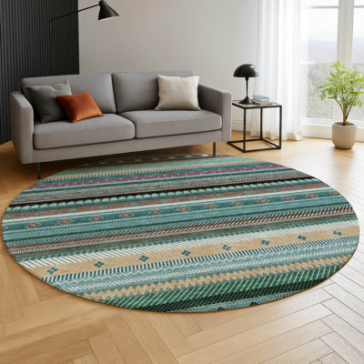 Premium Machine Washable Mayfield AMF2218 Striped Rug