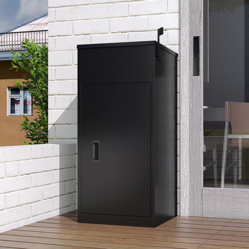 Package Delivery Box For Outside With Lock, Heavy-Duty Steel Package Drop Box With Anti-Theft Design, Weather-Resistant, Package Mailbox For Porch Ideal For Home Or Office