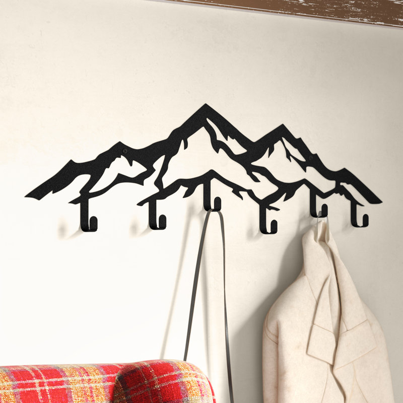 31.5" W Metal Wall Mounted Coat Rack