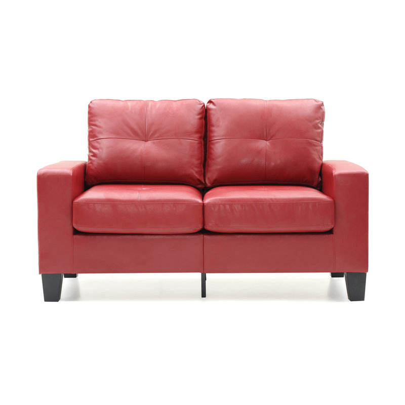 Causeuse modulaire Newbury, rouge, Rouge