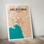 Melbourne City Map - No Frame Print-1069776533