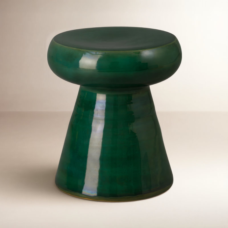 Tabouret d'appoint en céramique Abra, Vert
