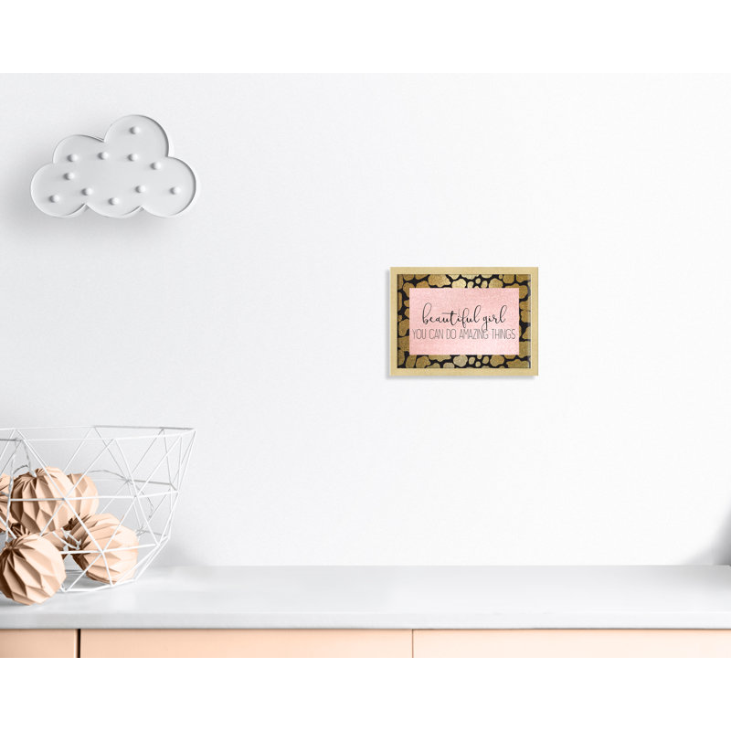 Impression sur papier Amazing Things, H 11 po x l 15 po x P 1,19 po, Encadré de boîte champagne