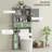 Modern Over The Toilet Storage Cabinet With 2 Doors, Above Commode Storage Cabinet With Toilet Paper Holder, Gray-1427527027