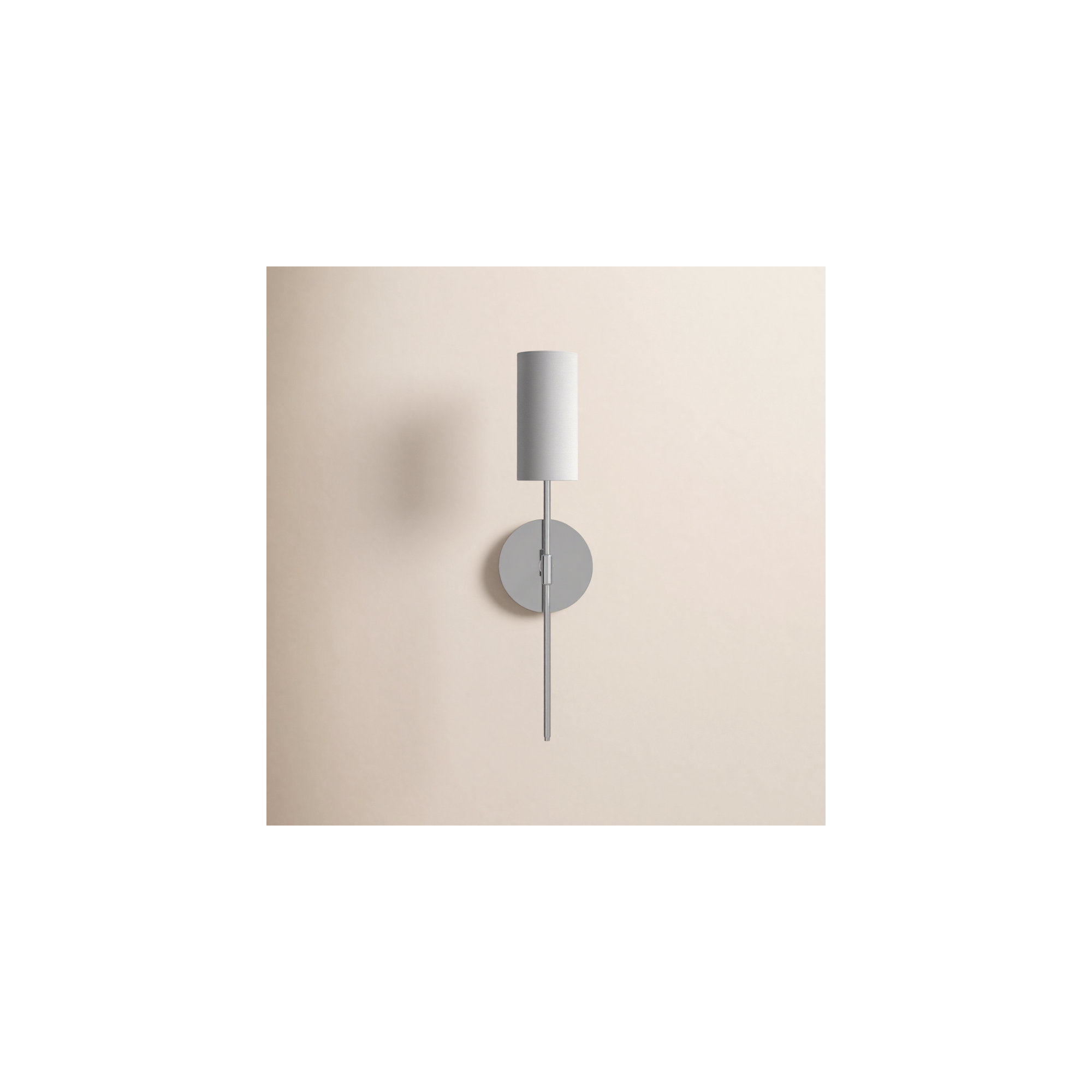 Single Light Dimmable Wallchiere, Polished Nickel
