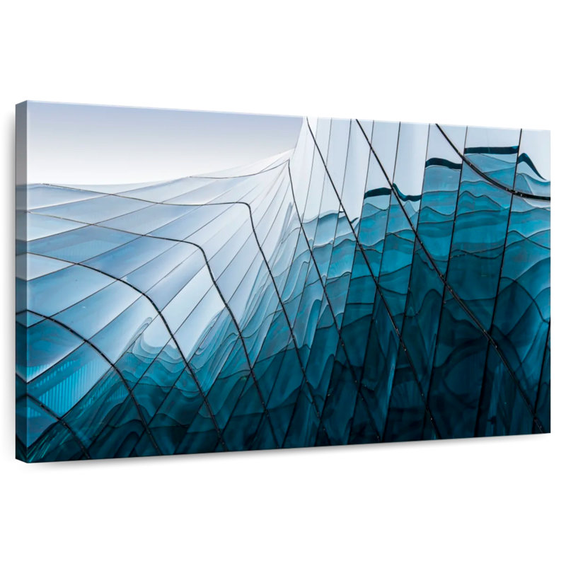 Structure en verre Lilie Blue, H 24 po x l 36 po