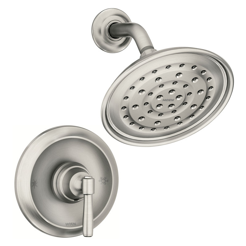 Halle Posi-Temp Shower Faucet Trim with Valve, Stainless Steel