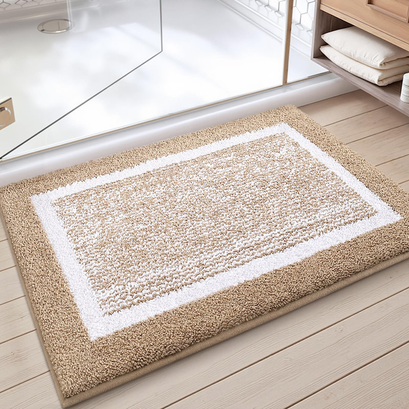 Tapis de bain avec envers antidérapant, L 36 po x l 24 po, Beige