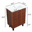 Ensemble de meuble-lavabo sur pied moderne en chêne noyer-453839894