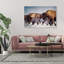 Buffalo Herd In A Snow Landscape Print-69341660-69341656