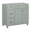 Meuble-lavabo vert 36 po, lavabo non inclus