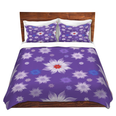Ensemble de housse de couette en dentelle de fleurs dans un rang
