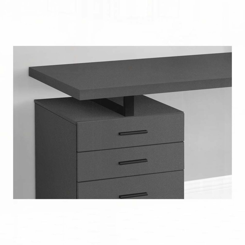 Babken Reversible Desk, Gray/Gray
