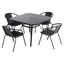 Ber 4 - Person Patio Dining Set with Square Table