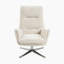 Chaise pivotante moderne et contemporaine de 29 po Leblanc avec revêtement en chenille, repose-pieds assorti, coussins en mousse haute densité-1748803902