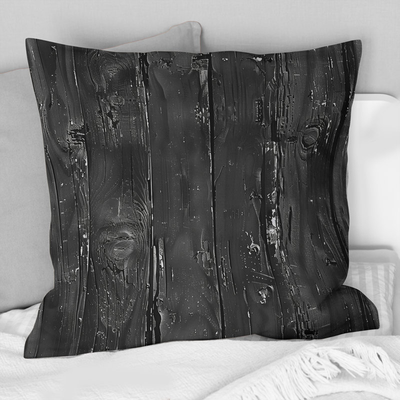 Charme rétro en bois de grange I - oreiller champêtre, H 18 po x l 18 po, Carrée