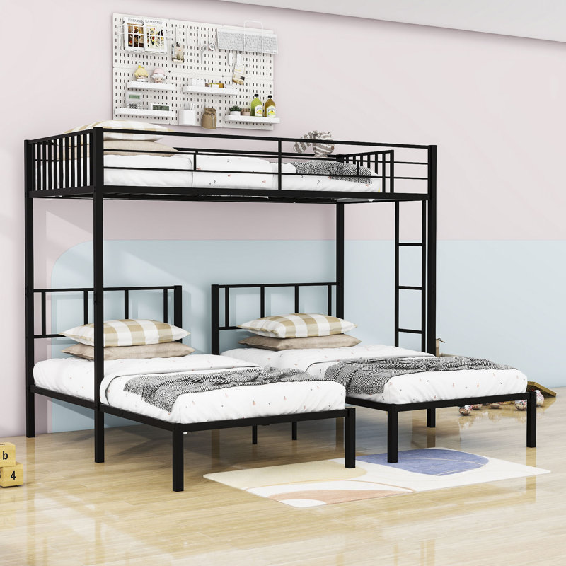 Isabelle & Max™ Metal Triple Twin Bunk Bed & Reviews | Wayfair