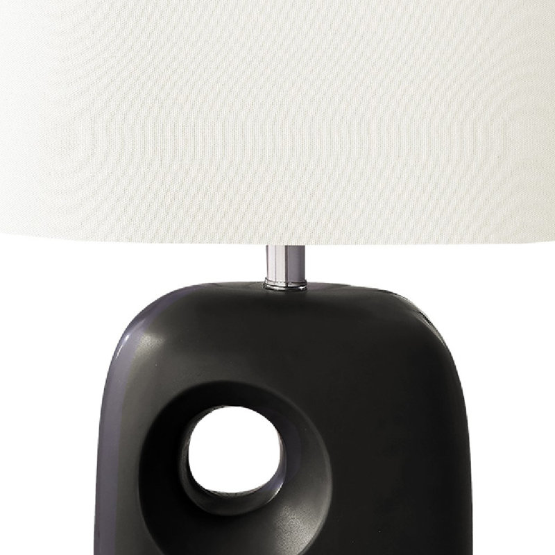 Lampe de table contemporaine et moderne, Noir / argenté