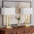 22'' Golden Modern Metal Table Lamp with Touch Control and USB A&C