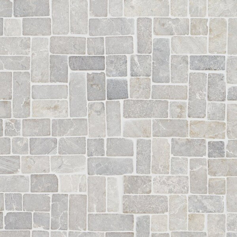 Nature Antique Lava Black Pebble Mosaic Tile, Gray