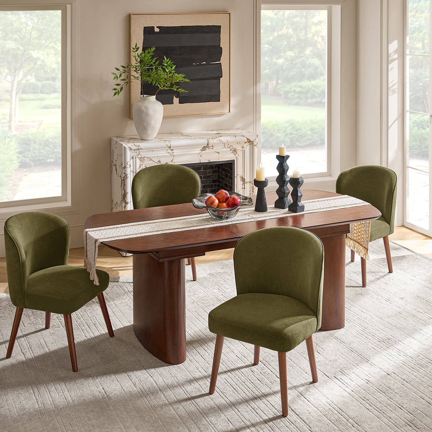 Side Chair, 4, Moss