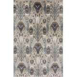 Hand-Knotted High-Quality Ivory and Black Area Rug