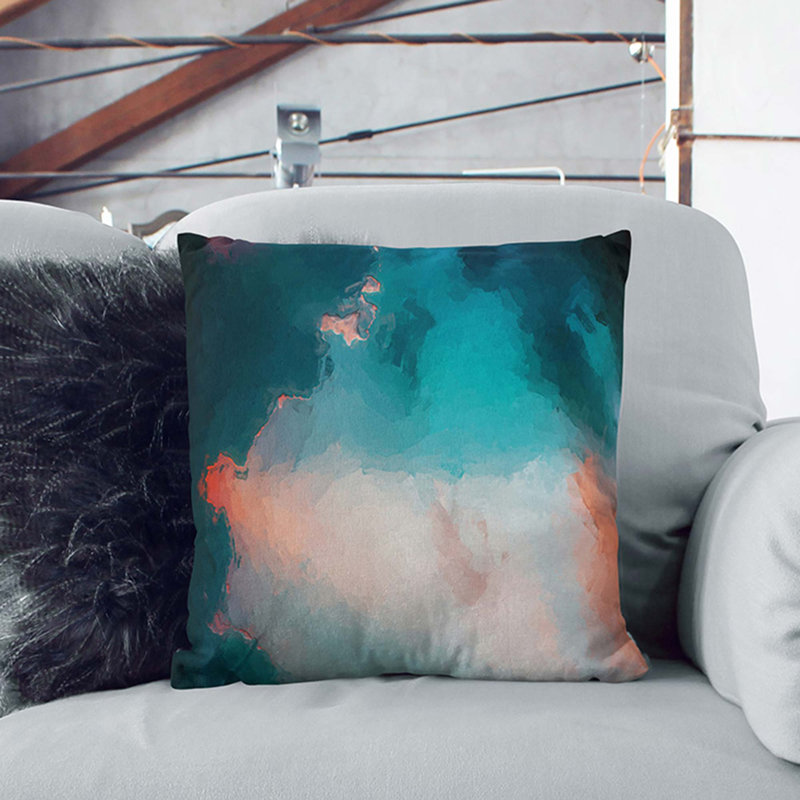Square Throw Cushion, 55cm H x 55cm W x 20cm D, Stone