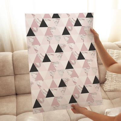 Abstract Triangle Pattern I Mid-Century Modern Unframed Art Print