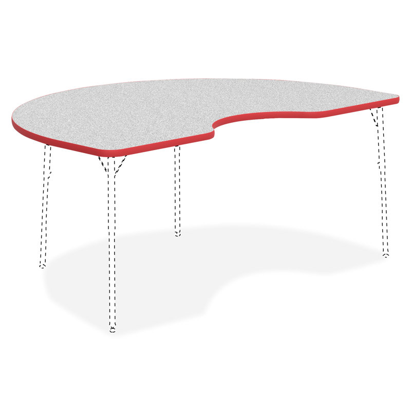Table d'activité pour reins à hauteur ajustable, Gris et rouge