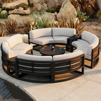 Sarson 8 - Person Patio Conversation Set with Cushions
