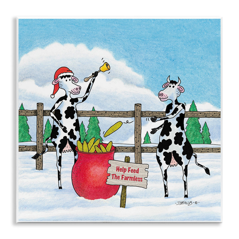 «Nourrissez les vaches marrantes», plaque par Roger Straub