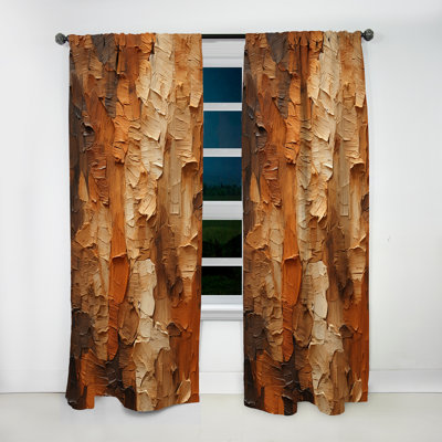 Ryann Brown Tree Bark Essence II - Tree Curtain - Velvet Room Darkening - 1 panel