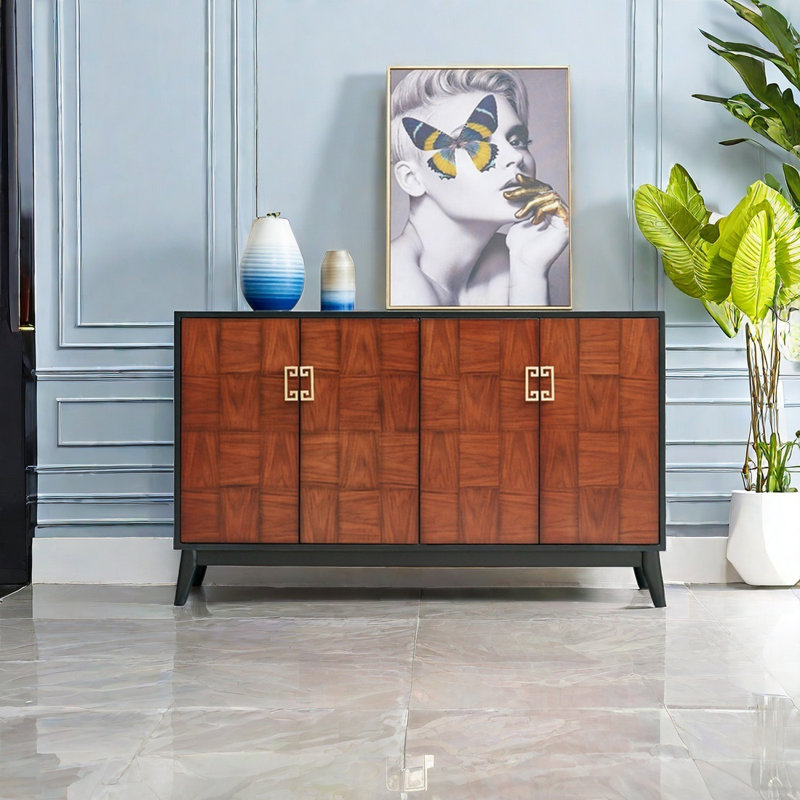 Elegantly decorated multi-purpose accent cabinet