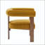 Chaise d'appoint moderne rembourrée à trois pieds avec accoudoirs modernes-131539048