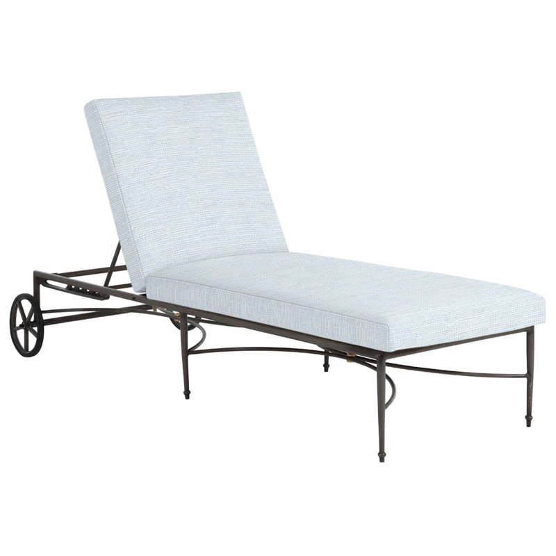 Chaise longue en aluminium Roma, Pas de soudure, Ciel de papier