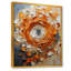 Collage abstrait en spirale orange et blanc - Collages abstraits, art mural-318220495-522649693