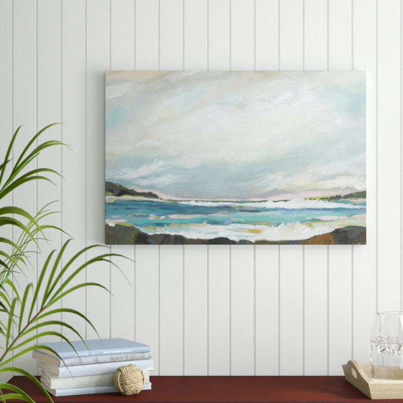 Seaside View III by Karen Fields - Painting, 61cm H x 91cm W, Wrapped Canvas